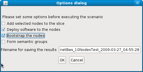 Experiment options. Experiment options.